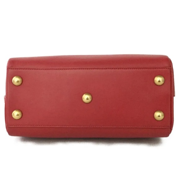 Saint Laurent Red Leather Baby Duffel 2 Way Shoulder Bag - Picture 7 of 14